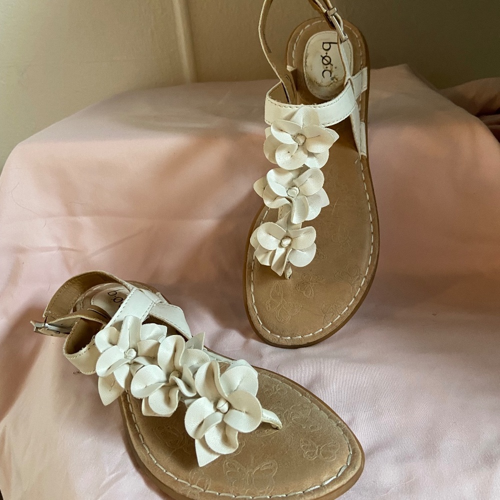 White Floral Sandals